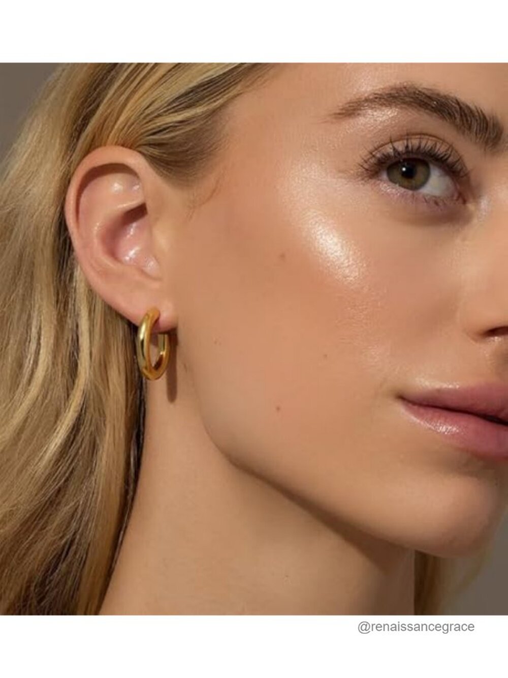 Gold Hoop Earrings Set 6 Pairs 14K Gold Plated Hypoallergenic Lightweight